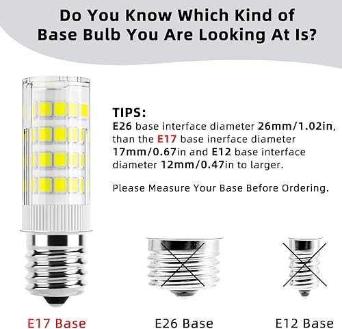 Miniatura 6 de KEI D28A KEL2811 5304517886 5304498578 KEI D28M KEL 2815 - Bombilla LED de repuesto para refrigerador, AC100-265V, 3.8W, E17, base intermedia, 6000 K