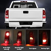 Vista 2 de Conjunto de luces traseras compatibles con Chevy Silverado 1500 2500 3500 de 2003 2004 2005 2006, lámparas de freno traseras de repuesto