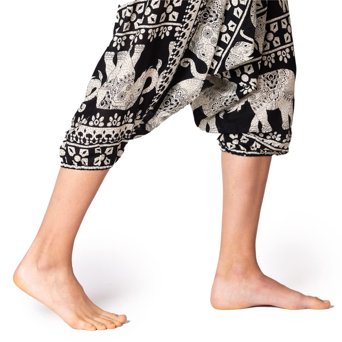 PANASIAM Aladin Pants Design Chang I 100% Viscosa Naturale - piacevolmente Morbido e Leggero I Elastico di Alta qualità in Vita - per Una vestibilità Sempre Confortevole I Pantaloni Harem