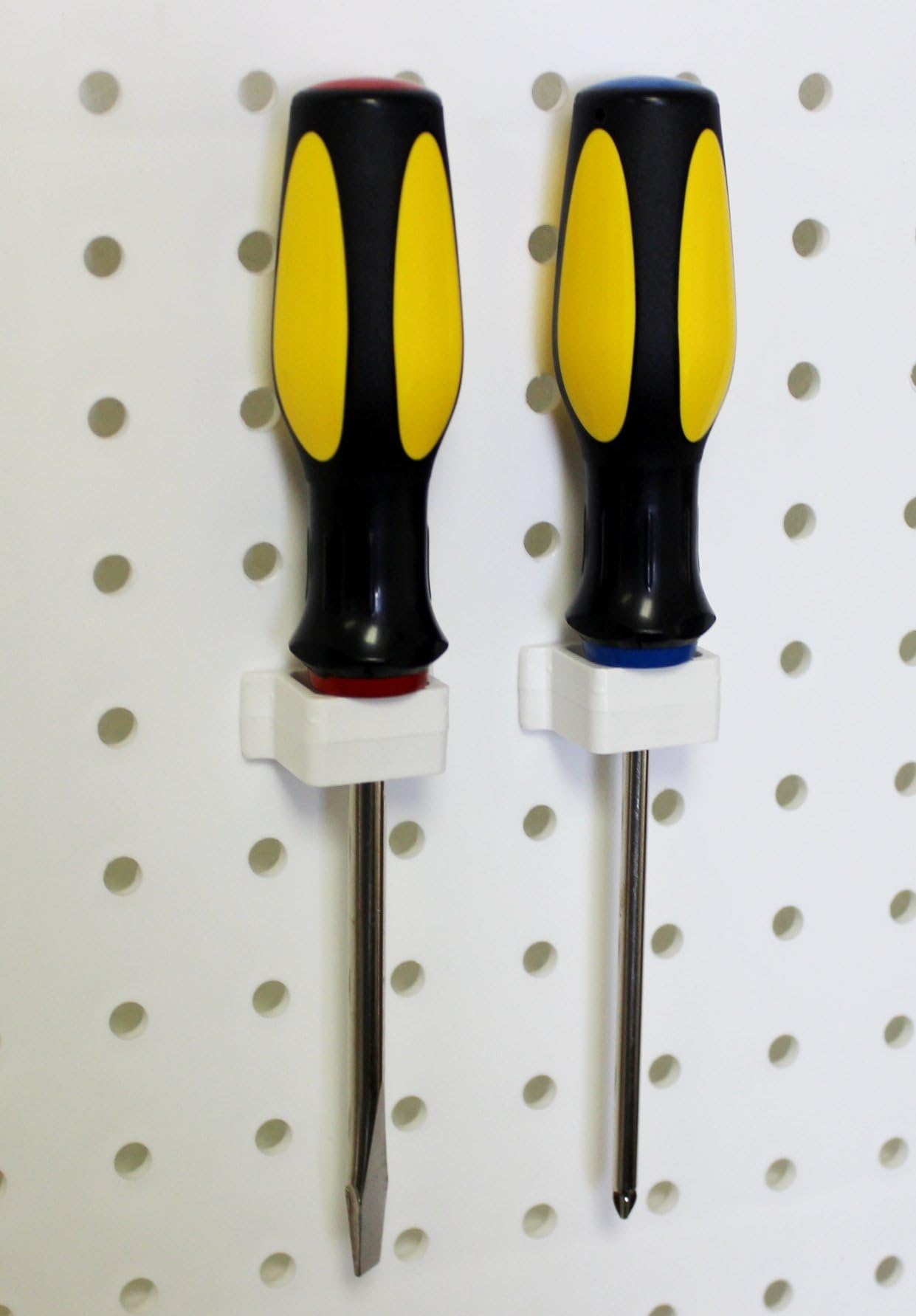 Wall peg Tool Organizer – Pegboard Organizer Box Style Peg Hooks 50 Flex-Lock Pegboard Hooks - White Garage Tool Pegboard Organizer & Storage