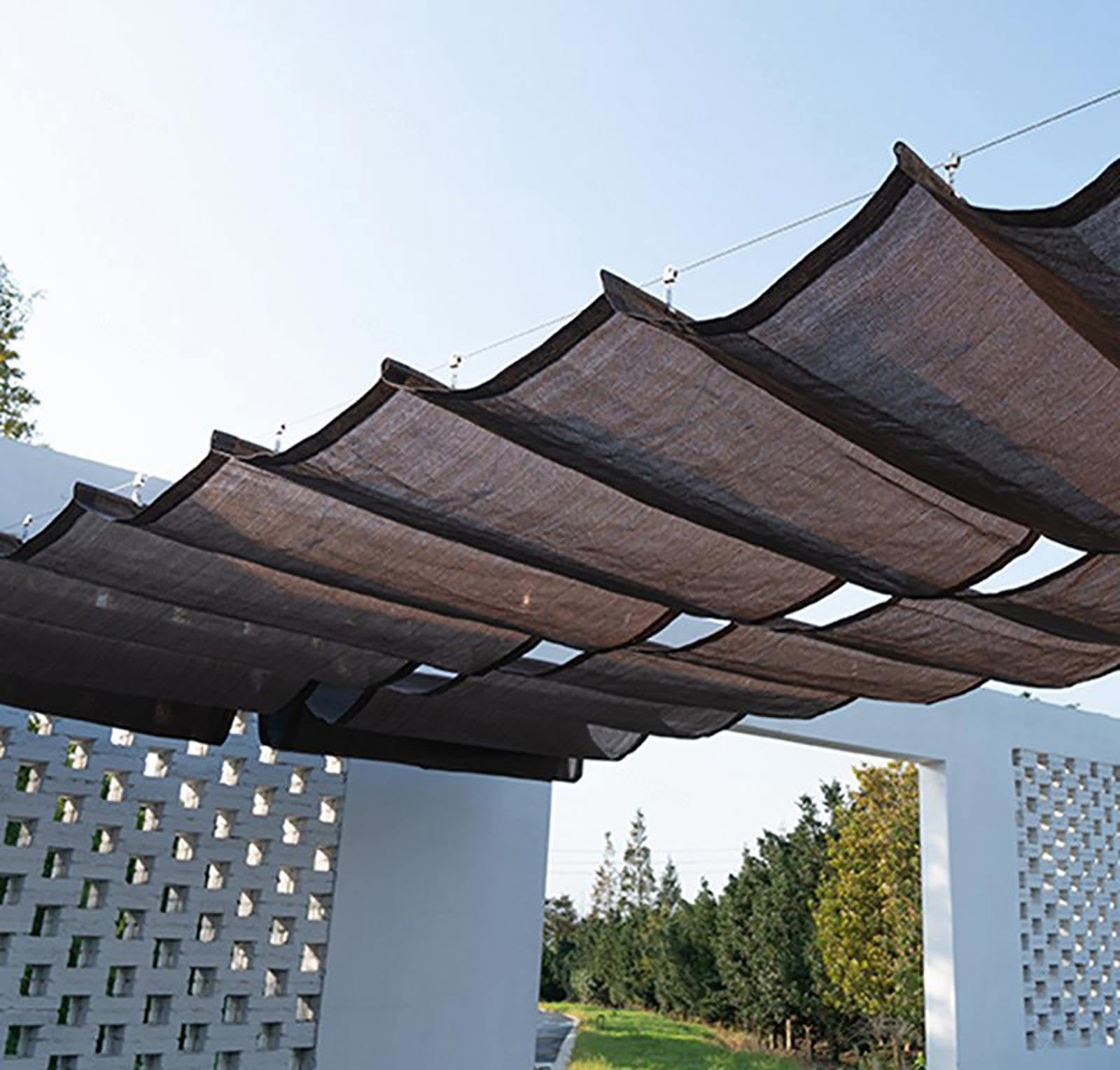 WQPMNYG Brown Shade Net 3x4m Outdoor Sun Protection Fabric 90% UV Block TearResistant Ideal for Garden Terrace Pool Greenhouse Chicken Coop Shade Cloth.