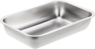 Neolab 1800 - Cuenco rectangular de acero inoxidable, 24 x 16 x 4,5 cm, 1 litro