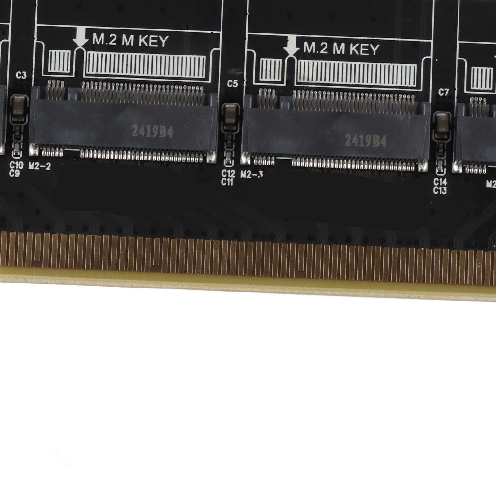 4-portowa Karta Rozszerzeń Kontrolera Hosta NVMe do PCI-e, Adapter M.2 NVME do PCIe X16, Karta Rozszerzenia Czytnika Dysków Twardych z Kluczem M(ph44)