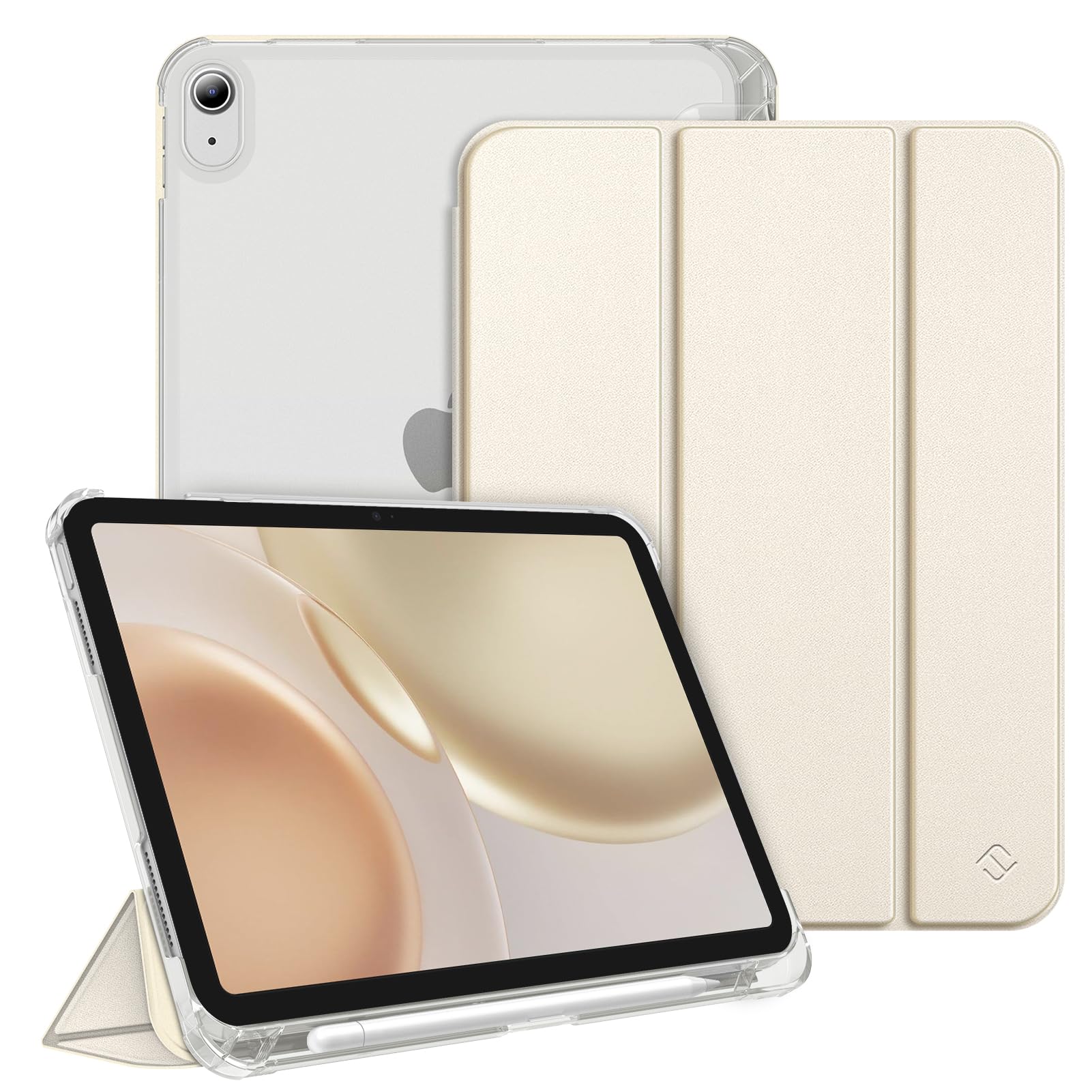 FINTIE Case for iPad (A16) 11/10th Generation (2025/2022) with Pen Holder - Ultrathin Lightweight Matte Case Transparent with Auto Sleep/Wake, Moon Glow