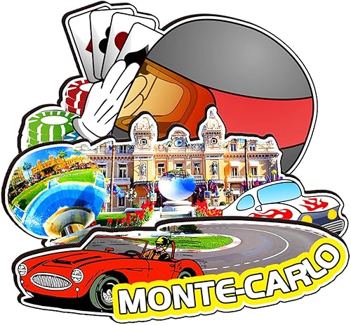 Imán de Monaco Montecarlo para nevera de madera 3D, montecarlo, recuerdos coleccionables, decoración hecha a mano