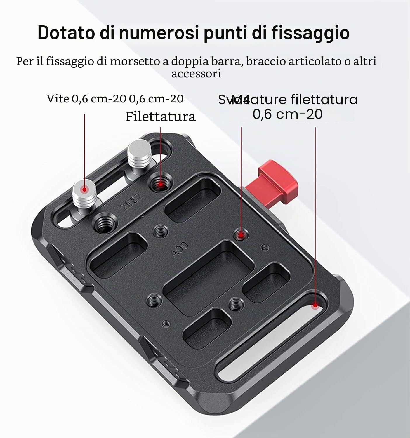 SMALLRIG Piastra V-Mount Mini con Super Morsetto-2989