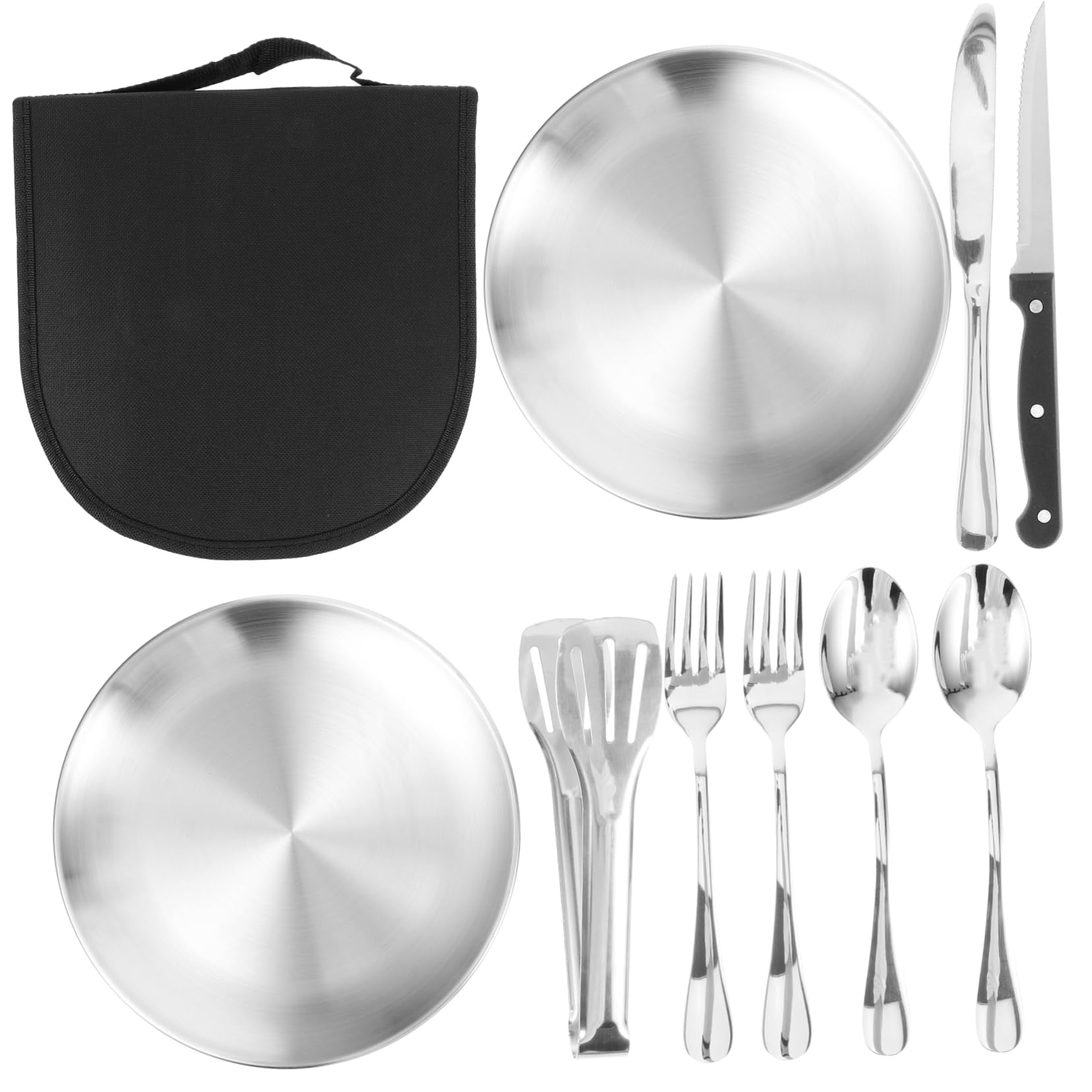 Abaodam Posate in Utensili Custodia Kit Stoviglie Per Picnic Escursioni Barbecue e All
