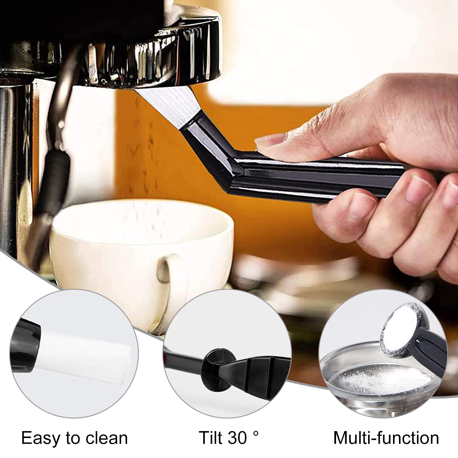 Spazzola Pulizia Macchina Caffè - Set Per Portafiltro E Macinacaffè, 51mm - Foto 11