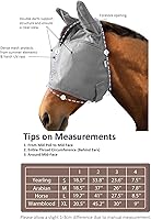 Vista 25 de Harrison Howard Máscara de mosca de caballo, media cara con orejas, color menta, talla pequeña