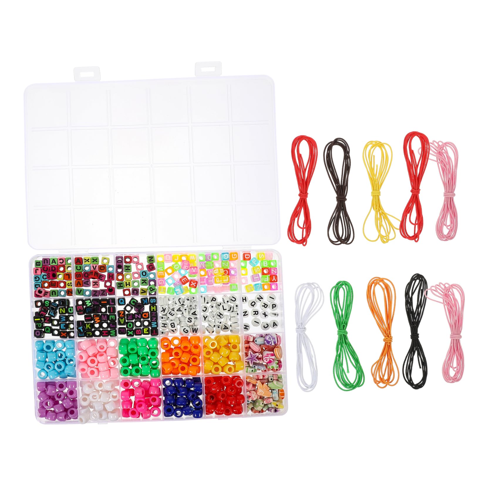Housoutil Kit per Braccialetti Amicizia Perline Lettera, Superficie Liscia e Uso Pratico, per Creare Bracciali e Collane Fai da Te,