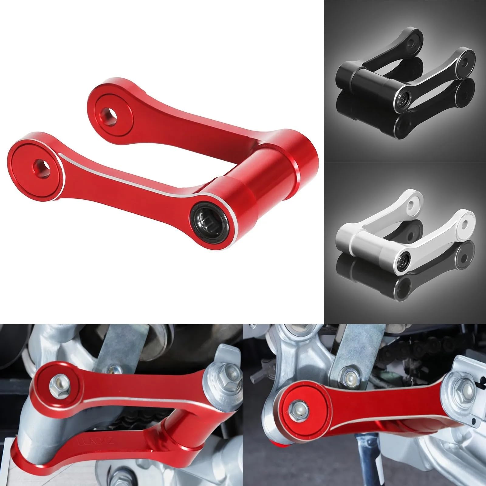 Do CRF150F CRF230F 2003-2026 Zestaw łączników obniżających Łączniki zawieszenia | Regulowane łączniki obniżające tylne zawieszenie Części do motocykli terenowych(Black)