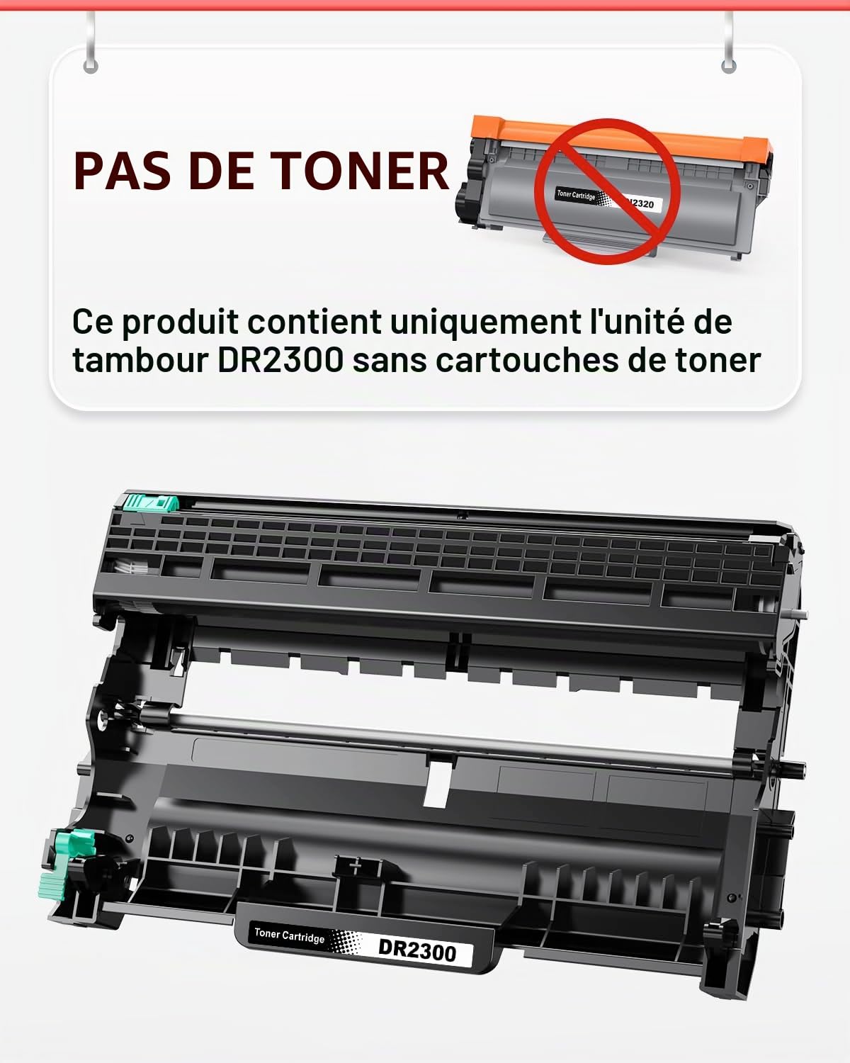 DR-2300 DR2300 DR 2300 Tambour Compatible pour Brother HL-L2300D L2340DW L2360DN L2365DW DCP-L2500D L2520DW L2540DW MFC-L2700DN L2700DW L2720DW L2740DW Imprimante