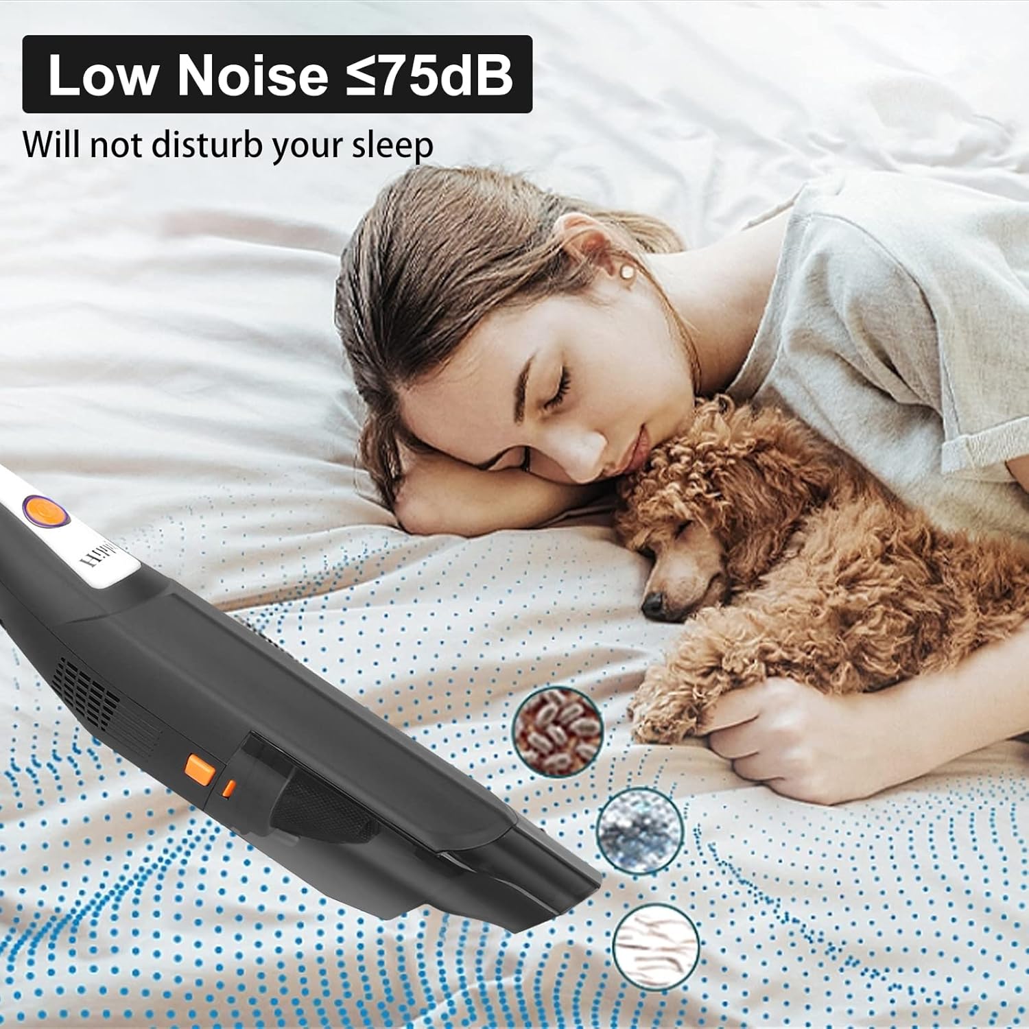 Hihhy Handheld Vacuum,100W Hand Held Hoovers Cordless with 30min Run