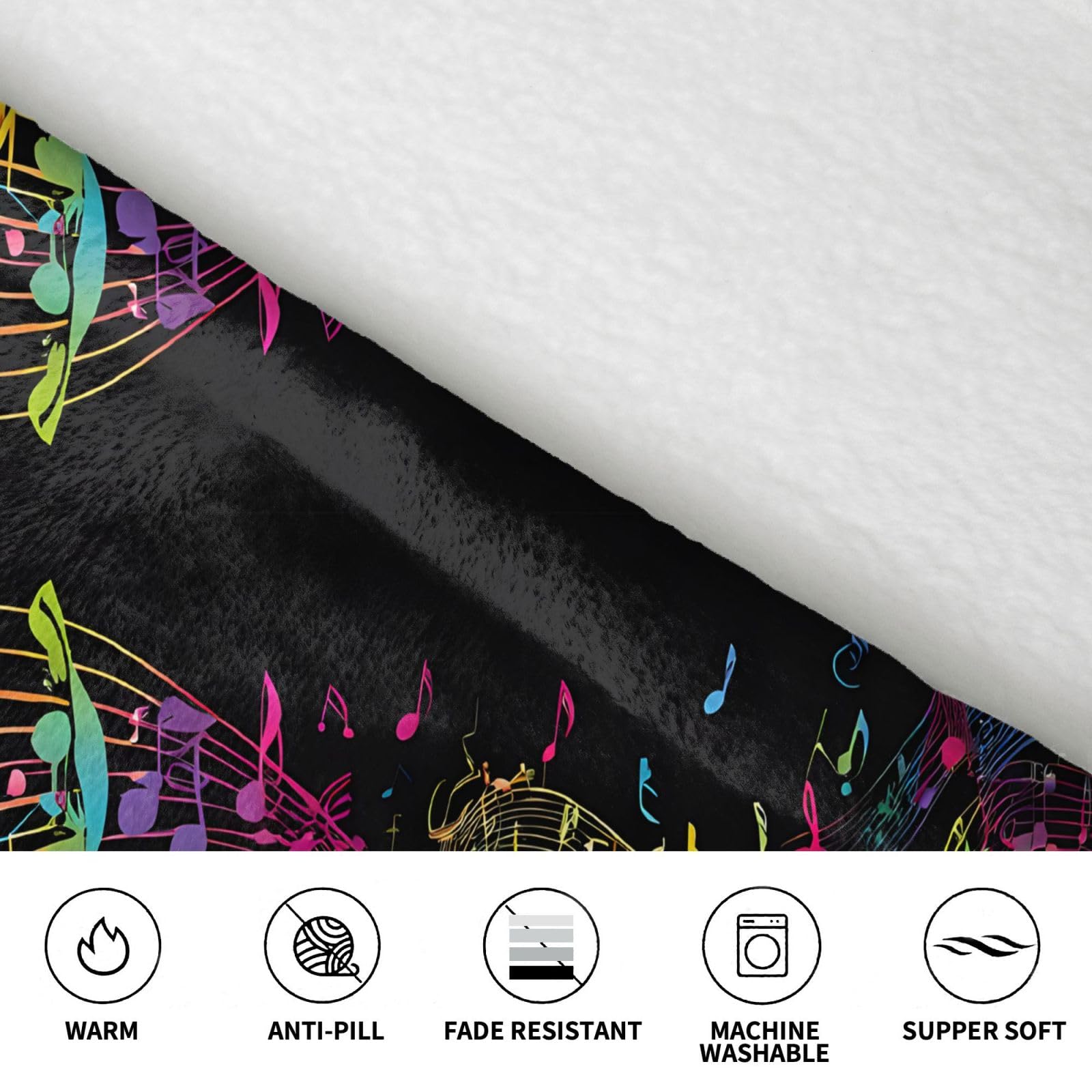 Dance With Music Print - Coperta oversize con cappuccio, in flanella, indossabile, unisex, per adulti, donne, uomini, soffici e confortevoli
