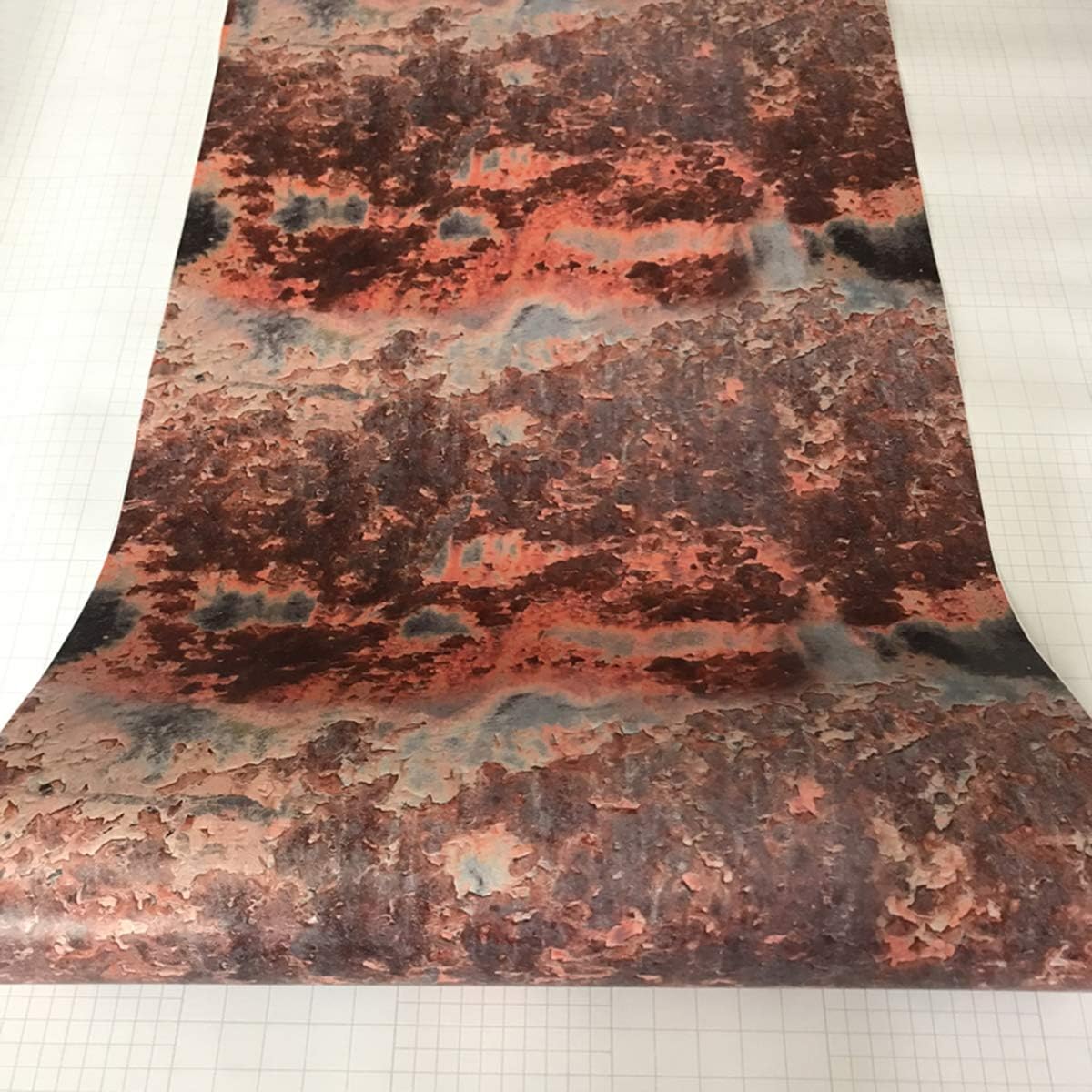 Queenbox Car Wrap Vinyl Roll, 50x200cm Camouflage Rusty Pattern Adhesive Gloss Sticker Decal for Home DIY Automotive Outdoor, Rust 02