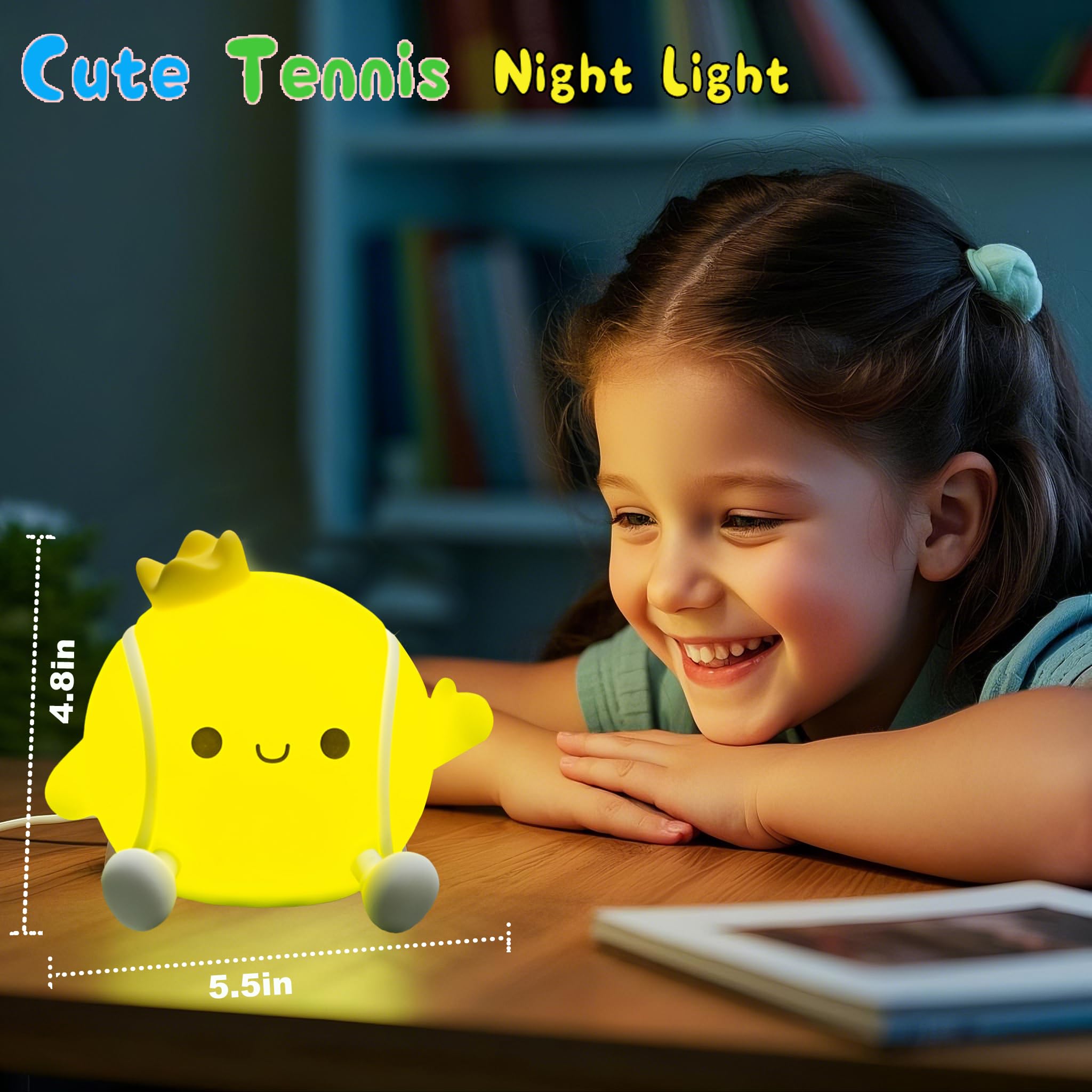 DREAMING MY DREAM Veilleuse à LED spongieuse à 2 niveaux à intensité variable pour chambre d'enfant, lampe tactile rechargeable, cadeau pour bébés garçons et filles