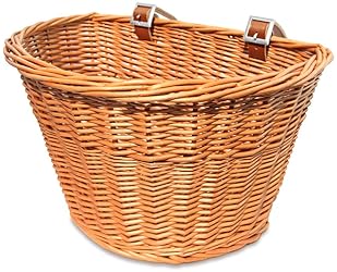 prosource style front handlebar wicker bike bicycle basket