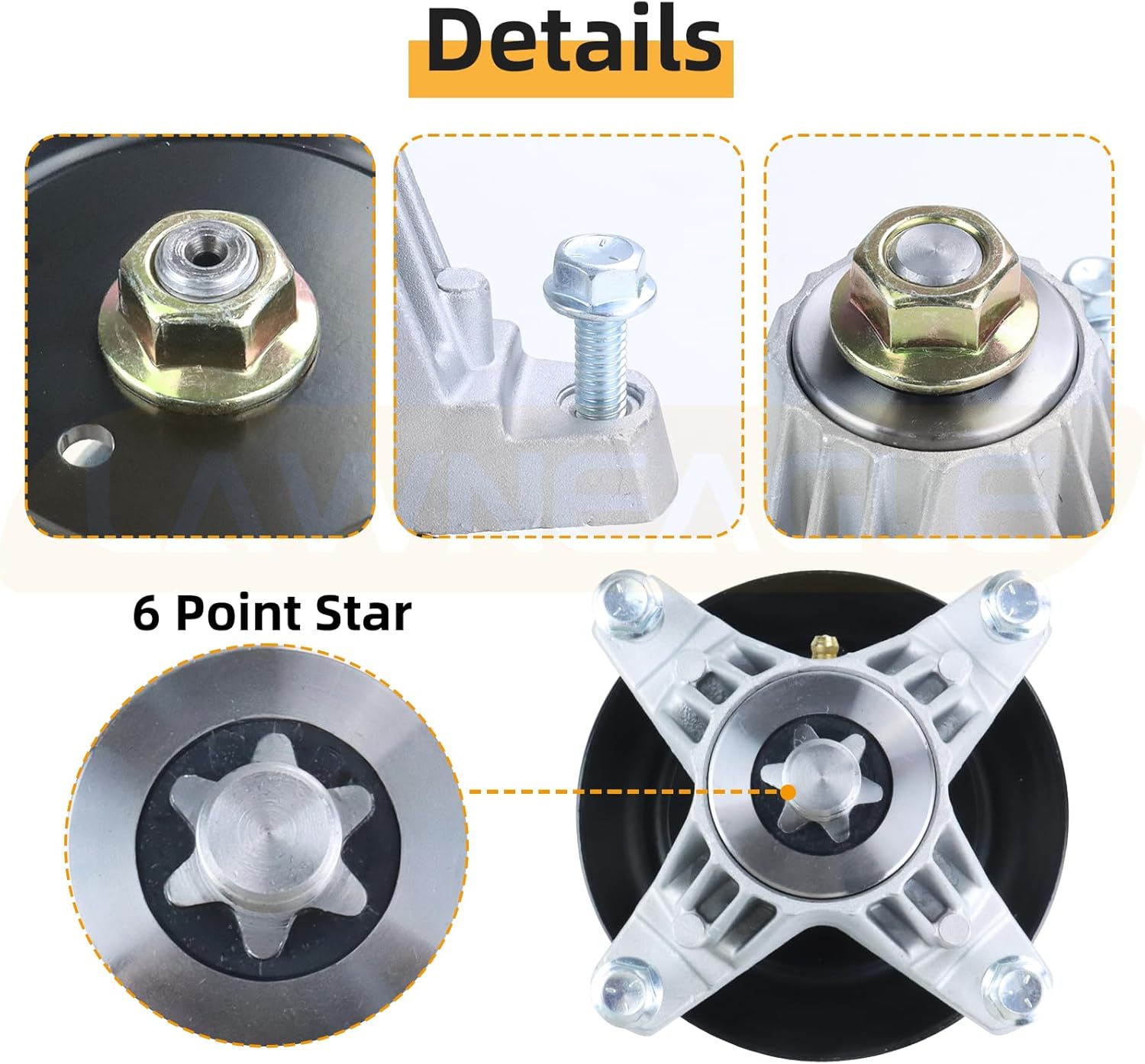 3 Pack 918-06978 Spindle Assembly 54 Deck with 954-05025A Belt5/8x139 Replace Cub Cadet 918-06978 Spindle Assembly 54 Deck Cub Cadet 618-06978 918 06978 for Cub Cadet XT1 ST54 XT2 GX54 Mower