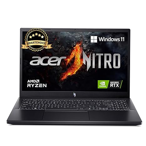Acer NITRO V 15, AMD Ryzen 7-7735HS octa-core processor, NVIDIA G...