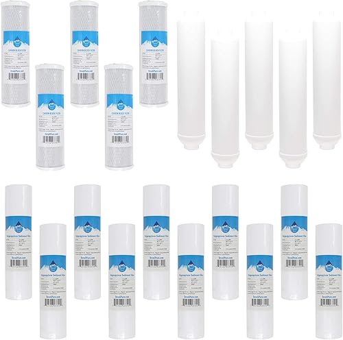 Denali Pure - Bloque de carbono universal de 10 pulgadas, sedimento, filtro en línea, compatible con PurePro EC105, PurePro EC105P, PurePro