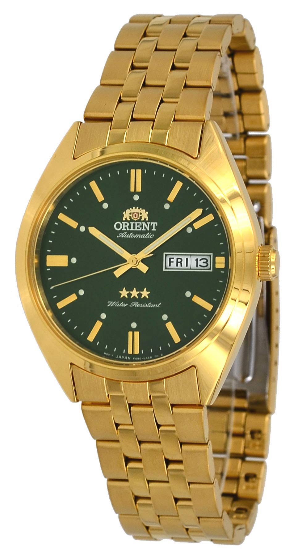 Orient Ra Ab0e02e Mens Star Gold Tone Stainless Steel
