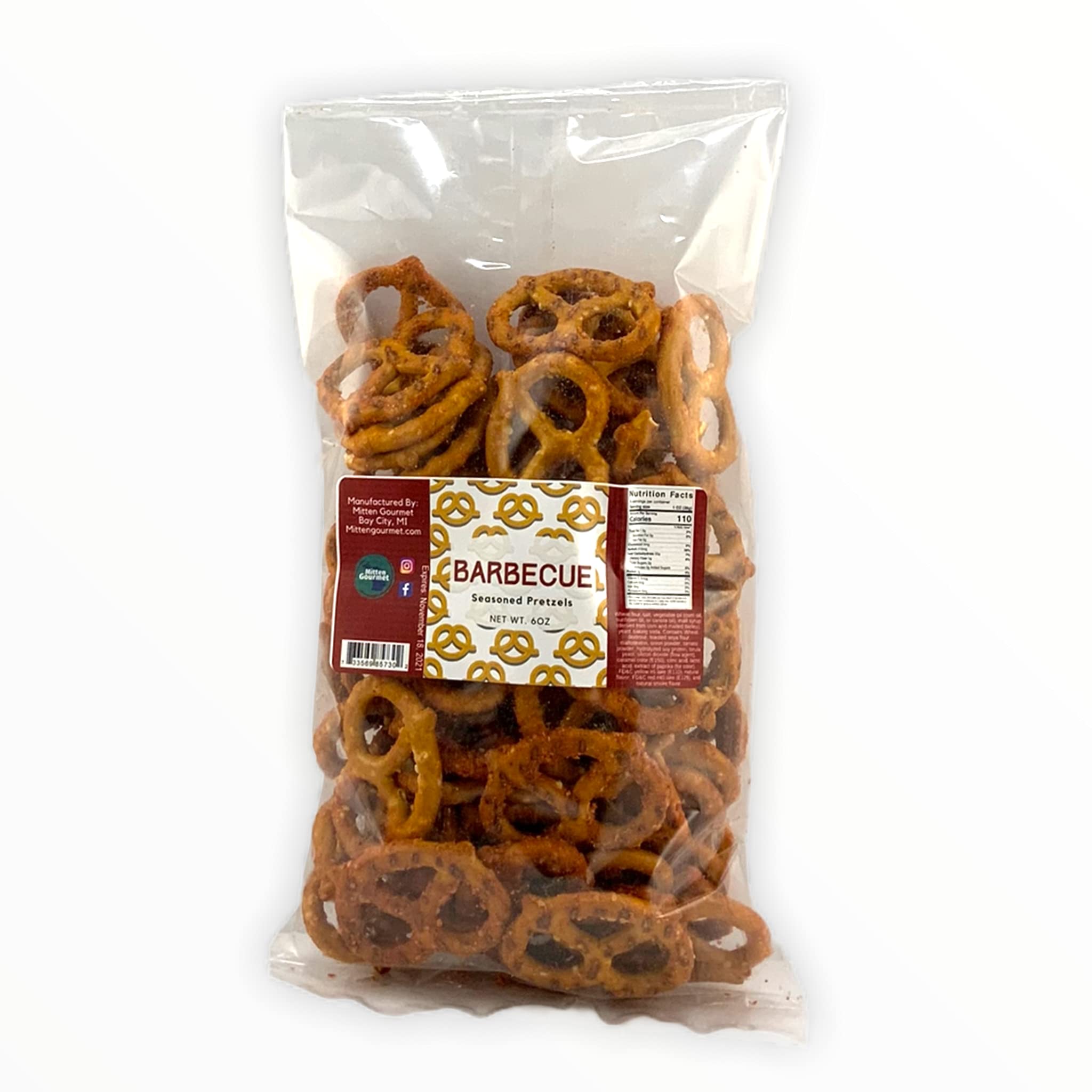Barbecue - Small Batch Gourmet Pretzels Designed for Snack, Seasoned Pretzels, Flavored, Pretzel, Barbecue Pretzels