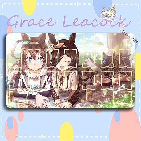 Amazon Grace Leacock カードゲームプレイマット 遊戯王 プレイマット ウマ娘 プリティーダービー ライスシャワー ミホノブルボン アニメグッズ Tcg万能 収納ケース付き アニメ 萌え カード枠あり 60cm 35cm 0 2cm トレカ 通販