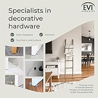 Vista 9 de Topes de puerta EVI Tope de puerta de acero inoxidable - Cierre de tornillo - Protector de goma negro - Tope de puerta de 0.79 x 0.99 pulgadas