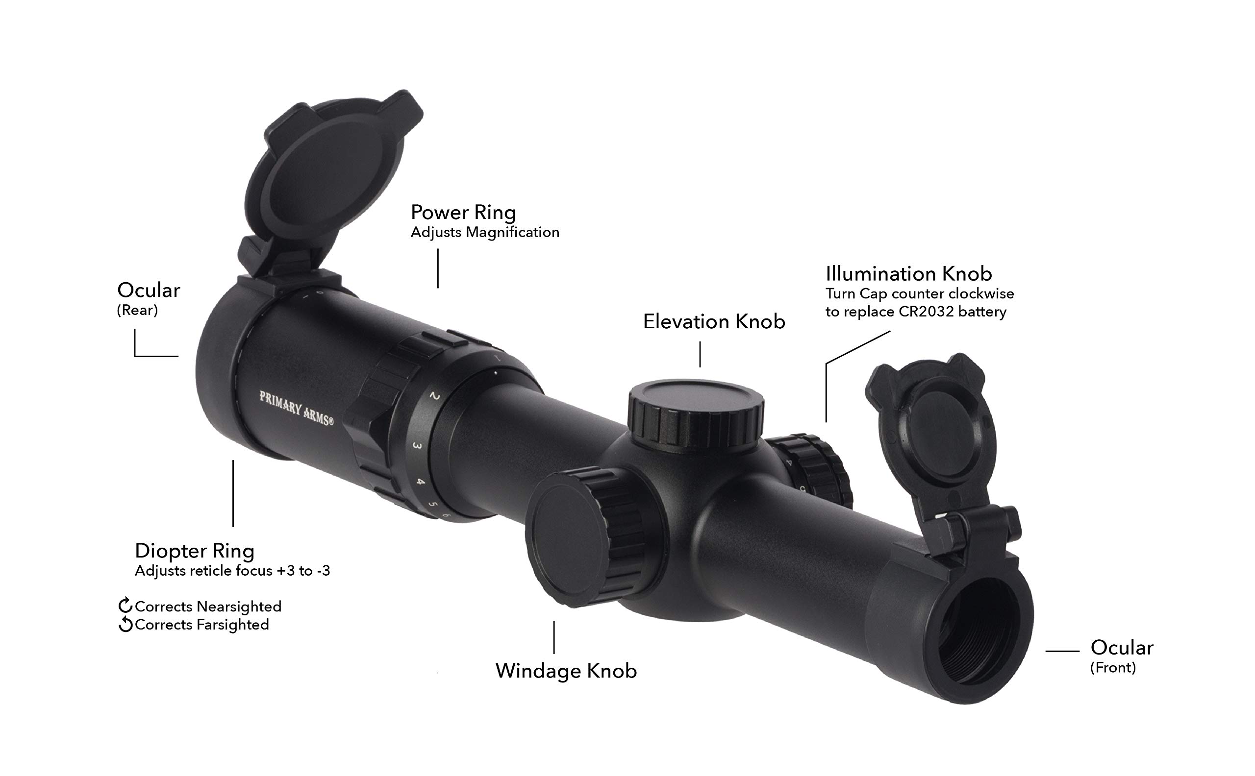 Amazon.com : Primary Arms SLX 1-6x24 SFP Gen III Rifle Scope