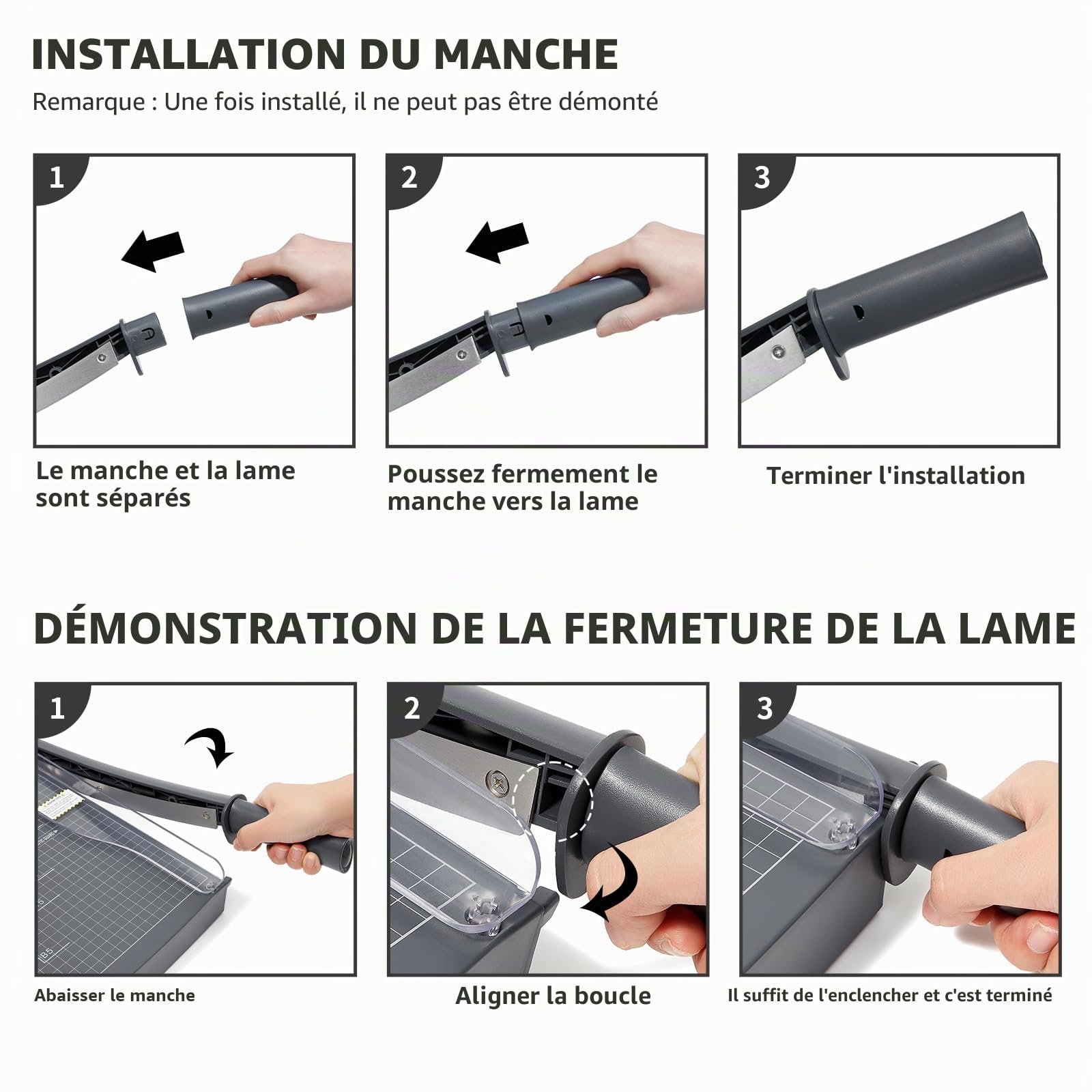 Massicot A4 12 Pouces Coupe Papier Guillotine avec Protection de Sécurité