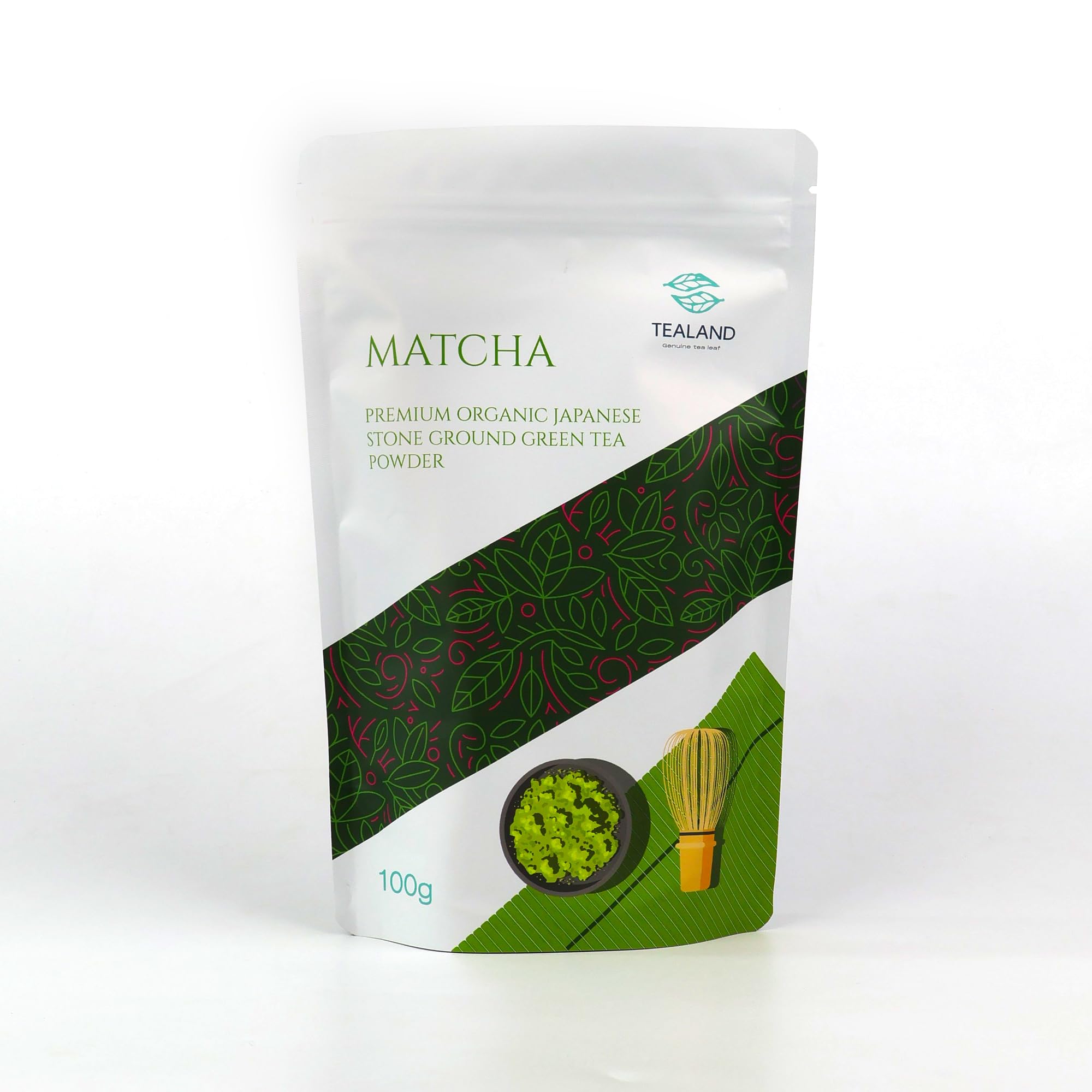 – Matcha Green Tea Ceremonial Grade Premium Organic Japanese JAS USDA Certified Stone Milled Powder Superfood 100g