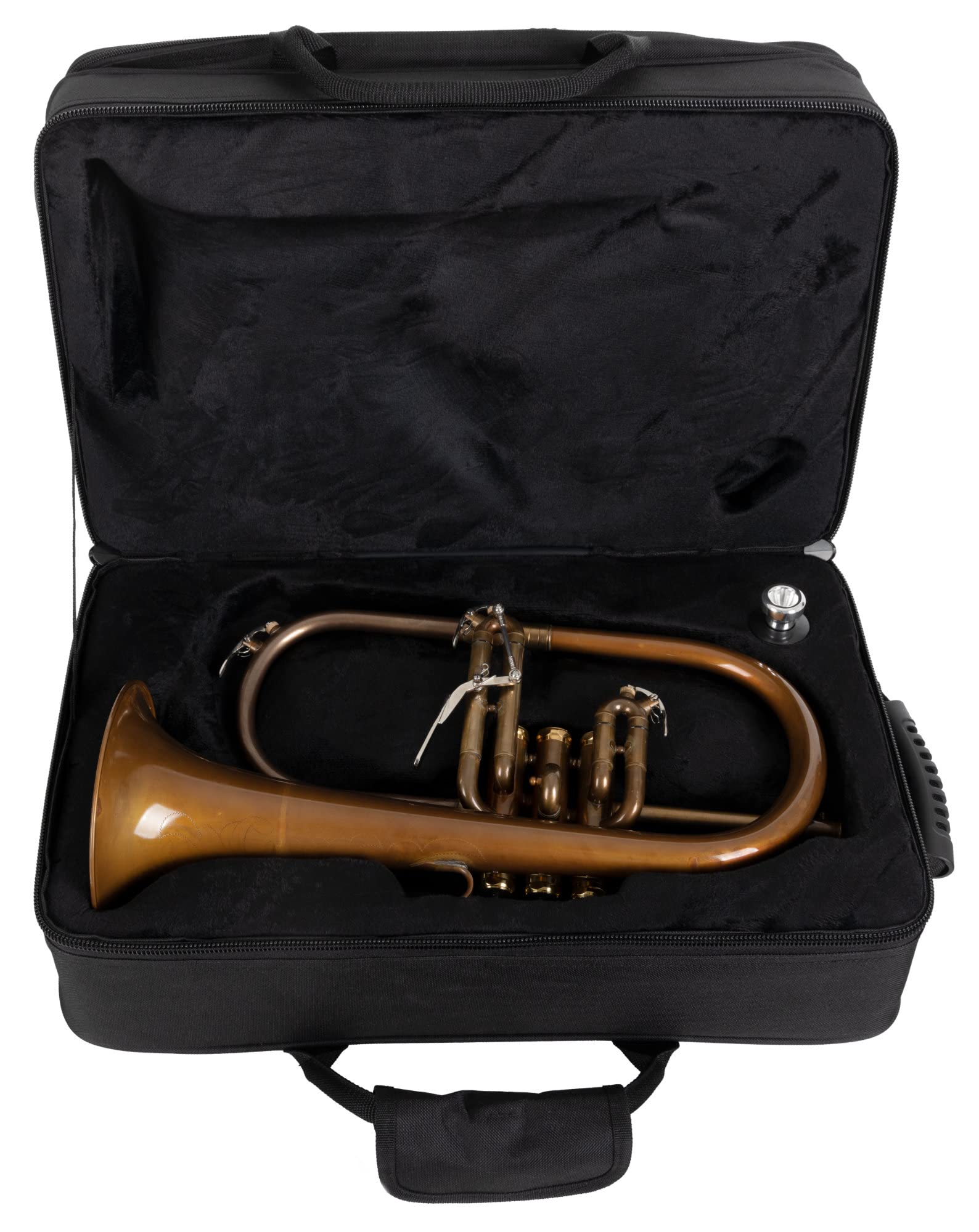 FH-60GV Bugle - en bronze phosphoreux - Accord : Bb - Pavillon Ø : 152 mm - avec étui léger - traité à l'acide et verni transparent