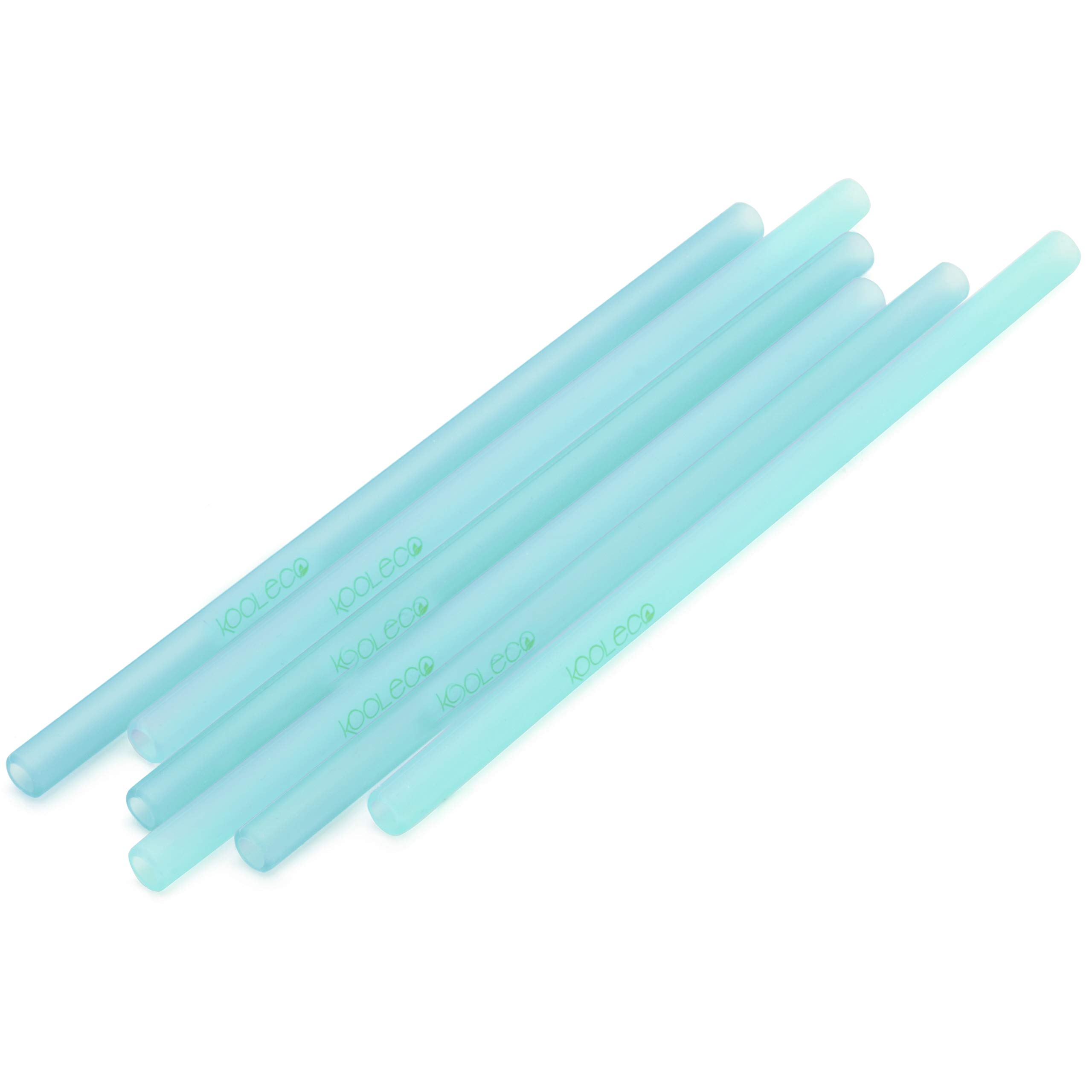 KOOLECO - Reusable Silicone Straws (6 Pack) (Aqua)
