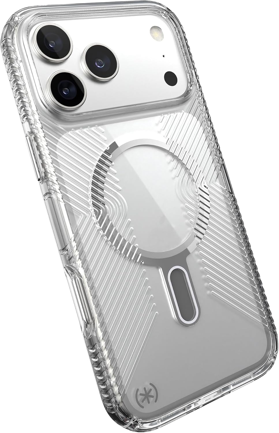 Speck Presidio Perfect Clear Grip for iPhone 17 Pro Max Case, ClickLock Interlock, Slim Protective Case, Clear/Clear/Silver - Image 4