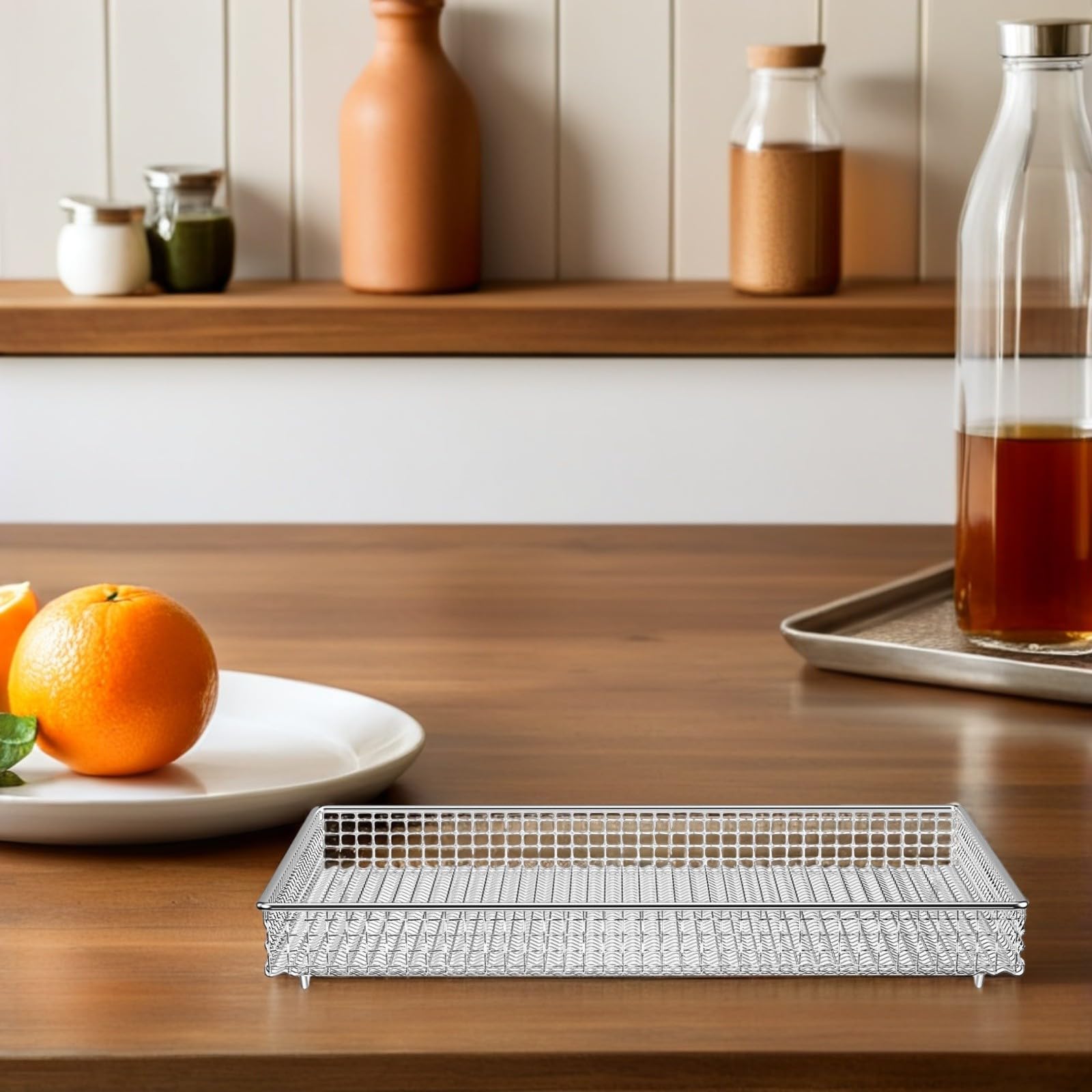 Cestello e Teglia per Friggitrice ad Aria in Acciaio Inox