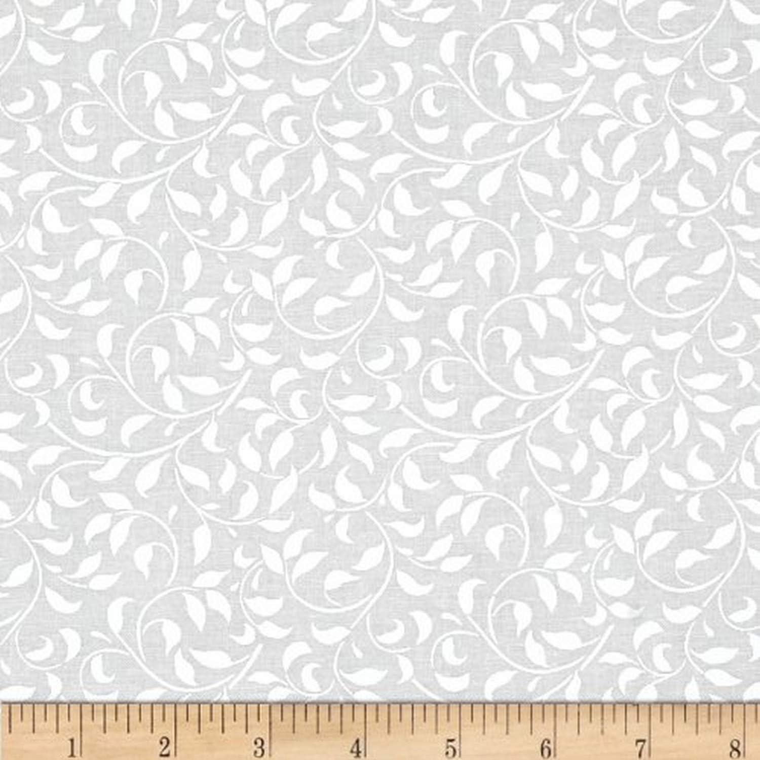 Essentials Climbing Vine White on White, Fabric by the Yard