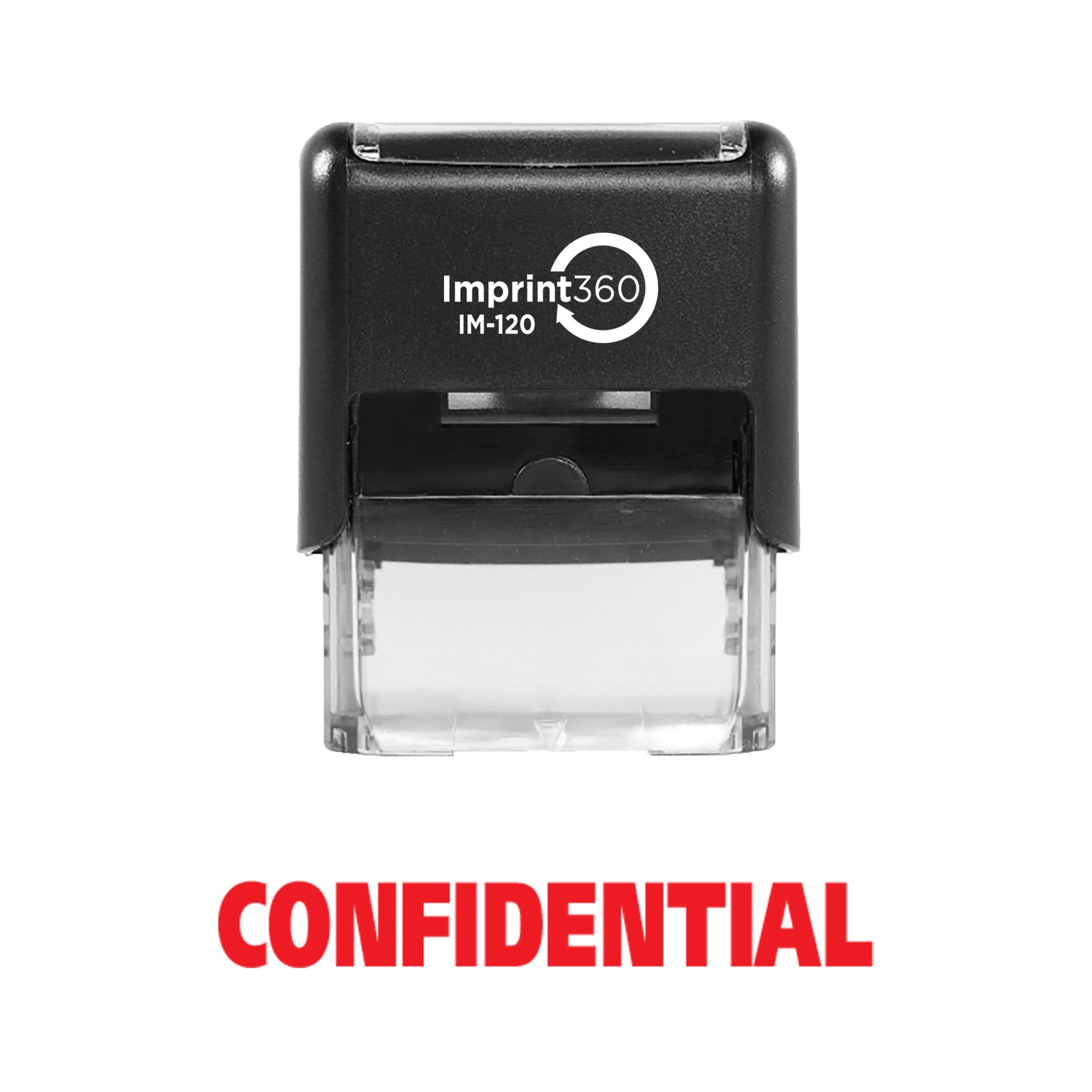Imprint 360 AS-IMP1002 - Confidential, Heavy Duty Commerical Quality Self-Inking Rubber Stamp, Red Ink, 9/16" x 1-1/2" Impression Size, Laser Engraved for Clean, Precise Imprints