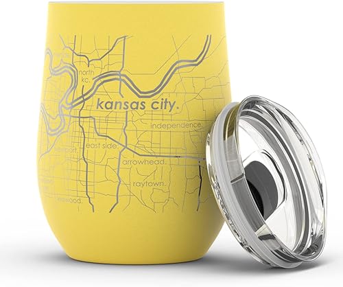 Vista 1032 de Well Told Lexington Kentucky Map - Vaso de vino aislado con grabado de mapa de Kentucky, taza de acero inoxidable grabada (12 onzas, verde domingo)