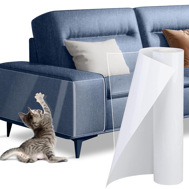Protetor adesivo para móveis contra arranhões de gatos em vinil Qlyxang, 29,97 cm x 4,99 m