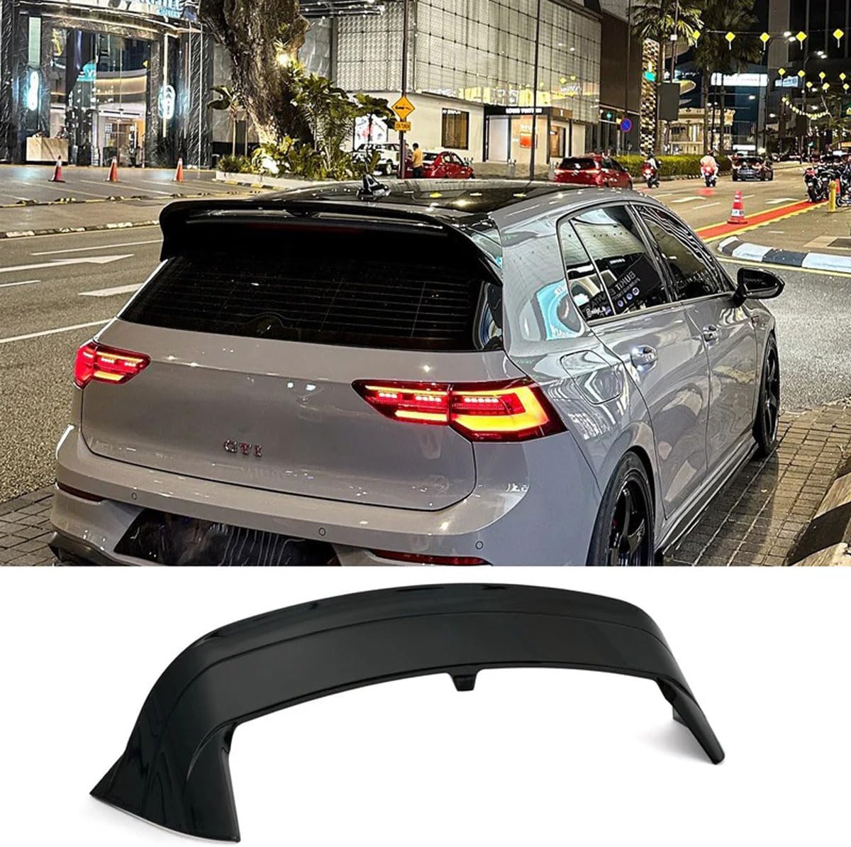 Rear Diffuser Lip Splitter & Rear Spoiler Wing Compatible with 2022-2026 Volkswagen Golf GTI MK8 BodyKits