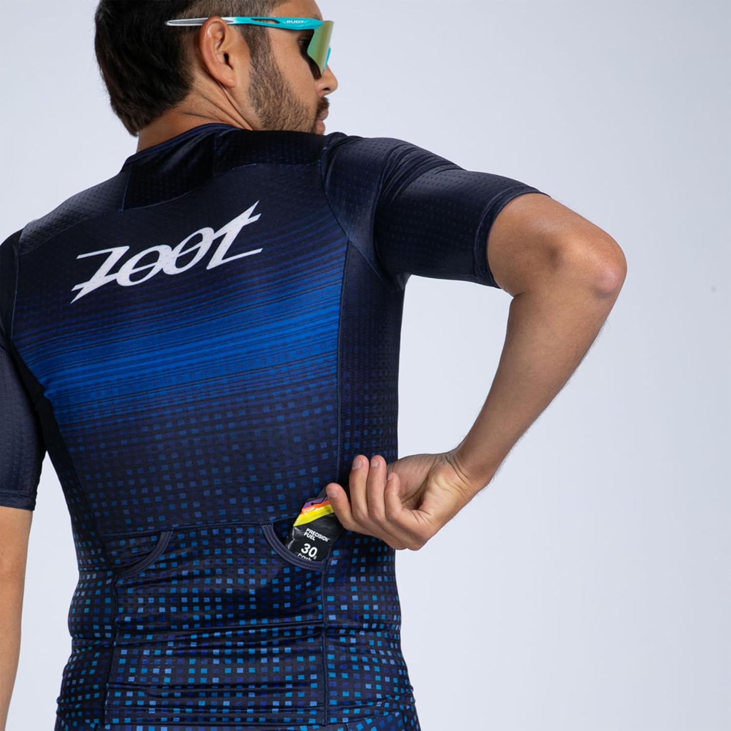 Zoot Men’s LTD Tri Aero Jersey, Short Sleeve Triathlon Race Jersey with UPF Sun Protection & Pockets