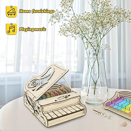 Miniatura 5 de nicknack Kits de modelo de madera 3D, rompecabezas de madera para adolescentes y adultos