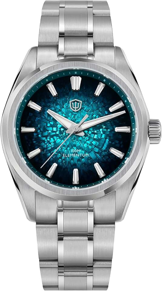 WD0003C Elementum Relógio masculino com design original VH31 Sweep Second Quartz Watch 36 mm Relógio de pulso luxuoso com cristal de safira 100 m à prova d'água