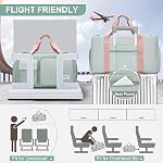 Small Gym Bag for Women, Travel Duffle Bag Carry On Weekender Bag with Shoe Compartment