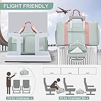 Vista 80 de Pequeña bolsa de gimnasio para mujer, bolsa de viaje con compartimento para zapatos