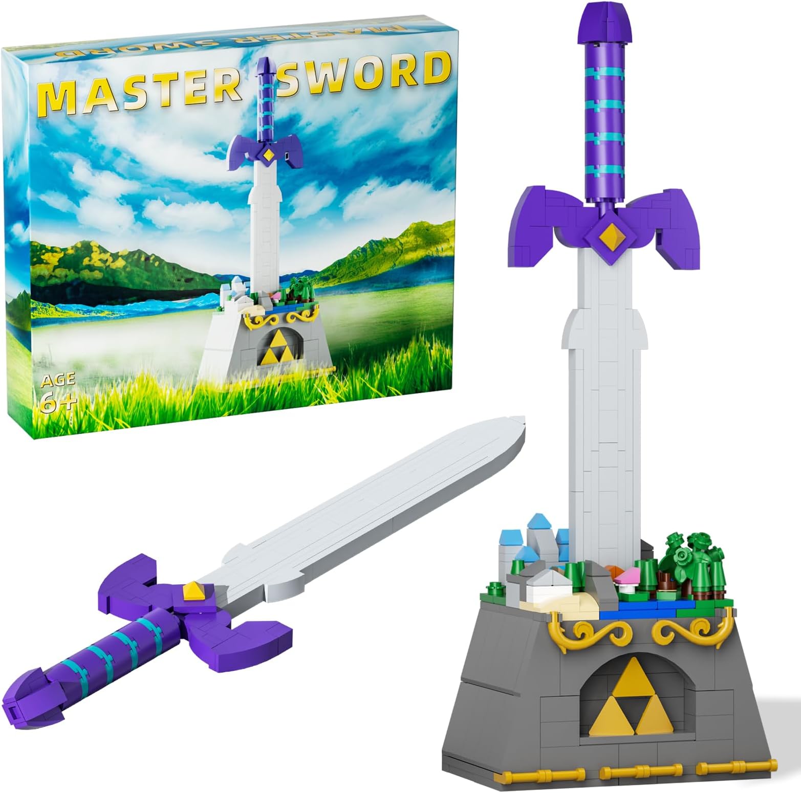 Master Sword Building Sets, Link Master Sword Building Toys, Micro Hyrule Castle BOTW Decorations and Building Toys Gifts for Boys Girls Kids Ages 6+(378PCS)
