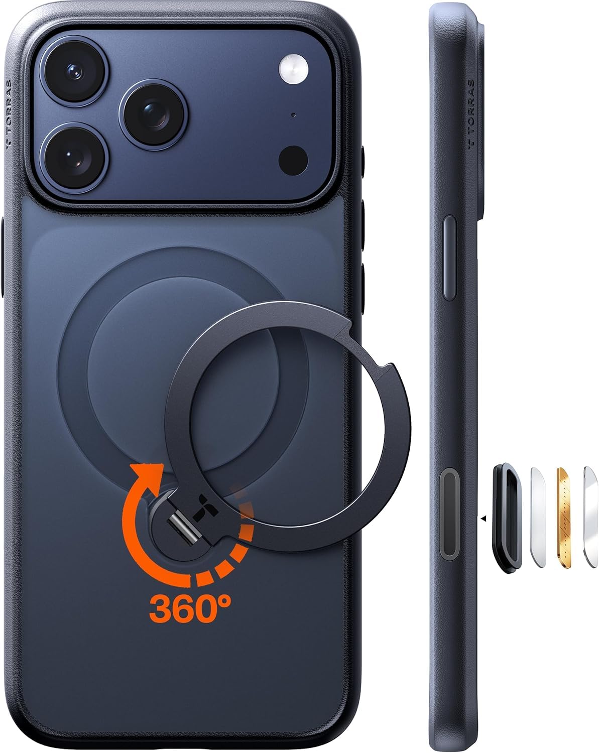 TORRAS 360°回転式ケース ブラックiphone17 pro Amazon.co.jp: TORRAS iPhone 17 Pro Case, Multifunctional