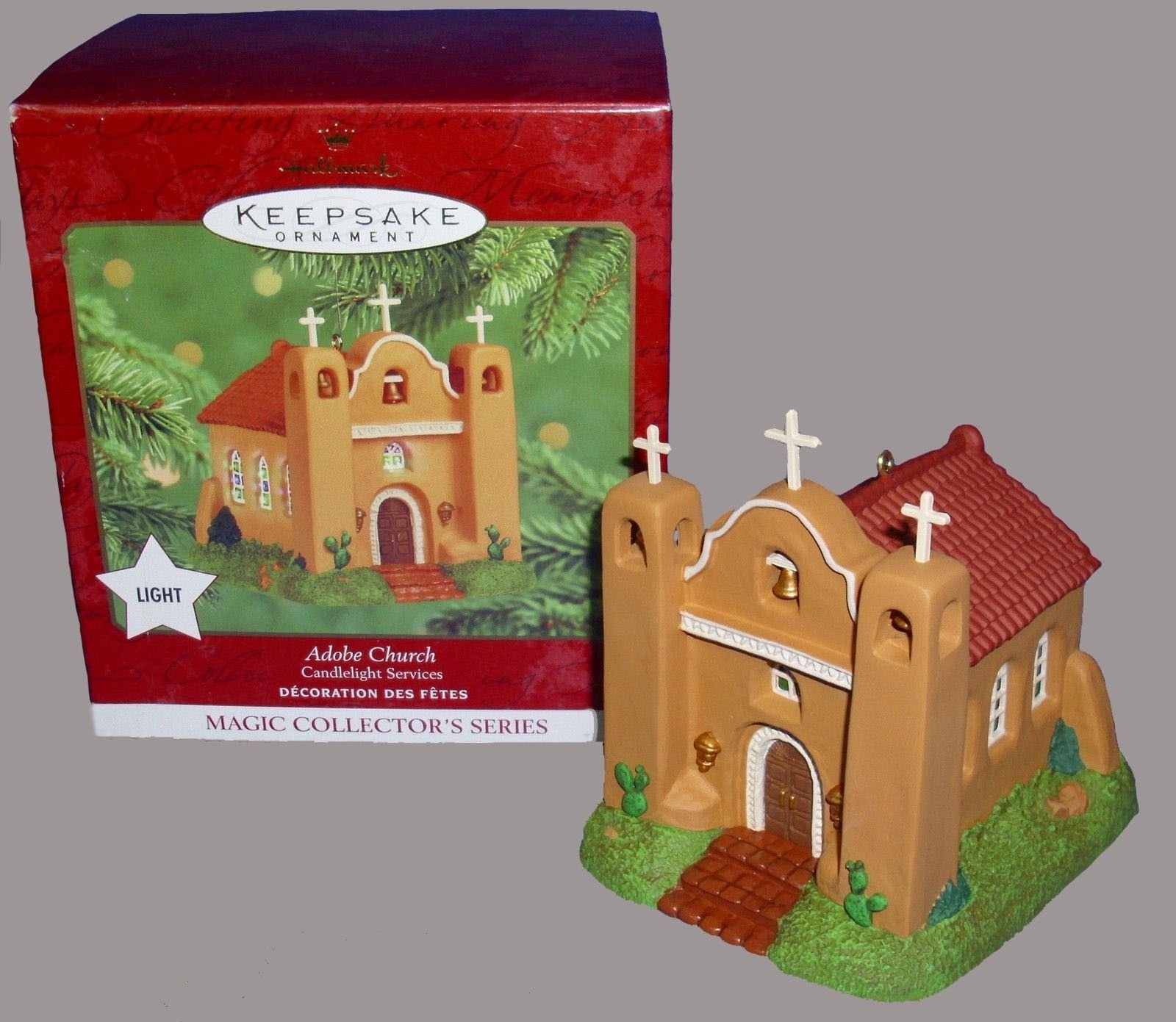 Hallmark Keepsake Ornament Adobe Church Candlelight Services 2000