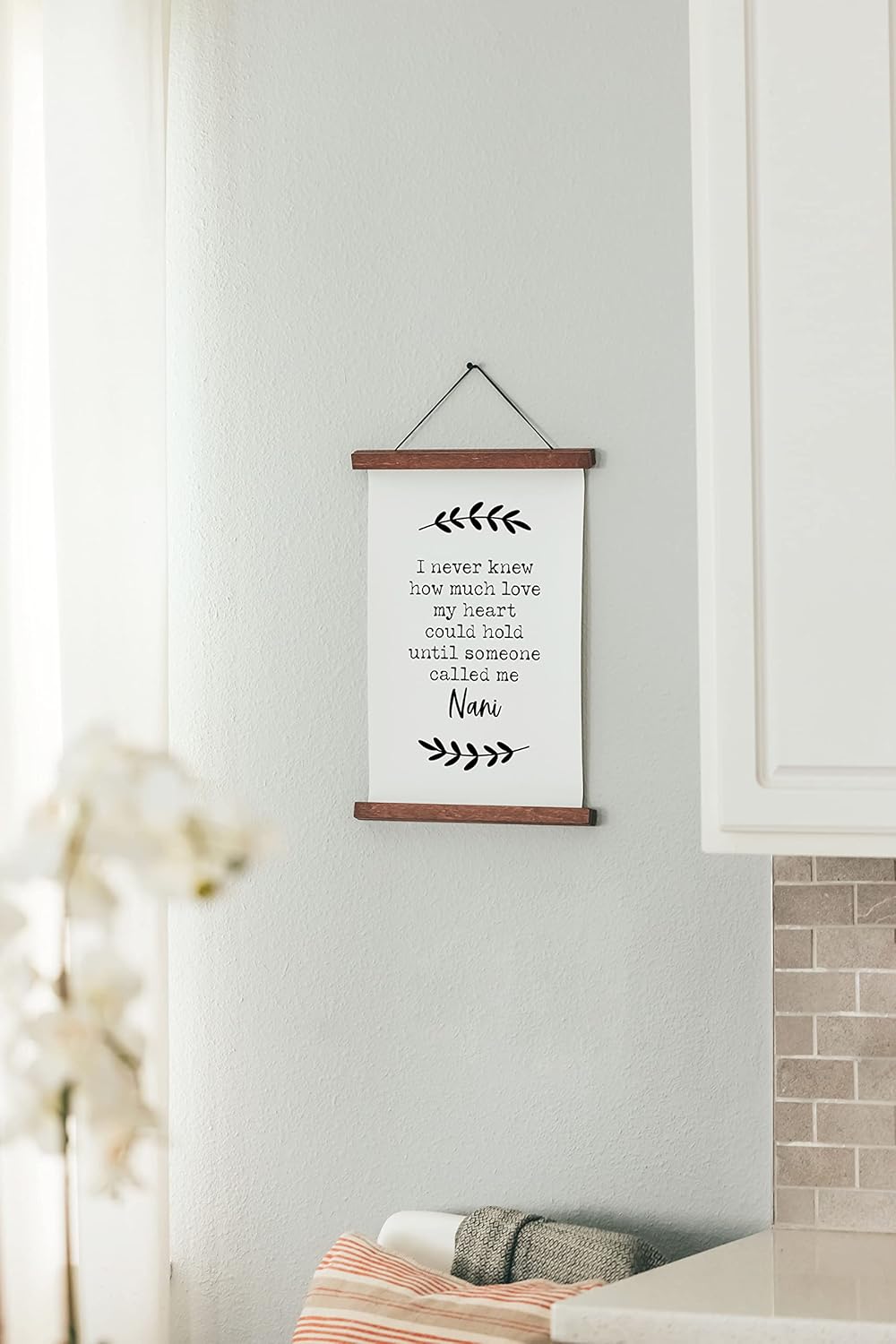 I Never Knew How Much Love My Heart Could Hold Until Someone Called Me Nani Sign, Christmas Gift for Nani, Nani Gifts, Canvas Print Wall Décor with Frame, Best Nani