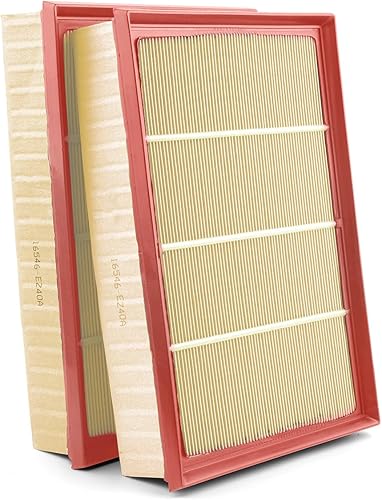 Cartist Paquete de 2 filtros de aire de motor 16546-EZ40A de repuesto para Nissan Titan XD 5.0L V8 2016-2020 filtros de aire automotrices de